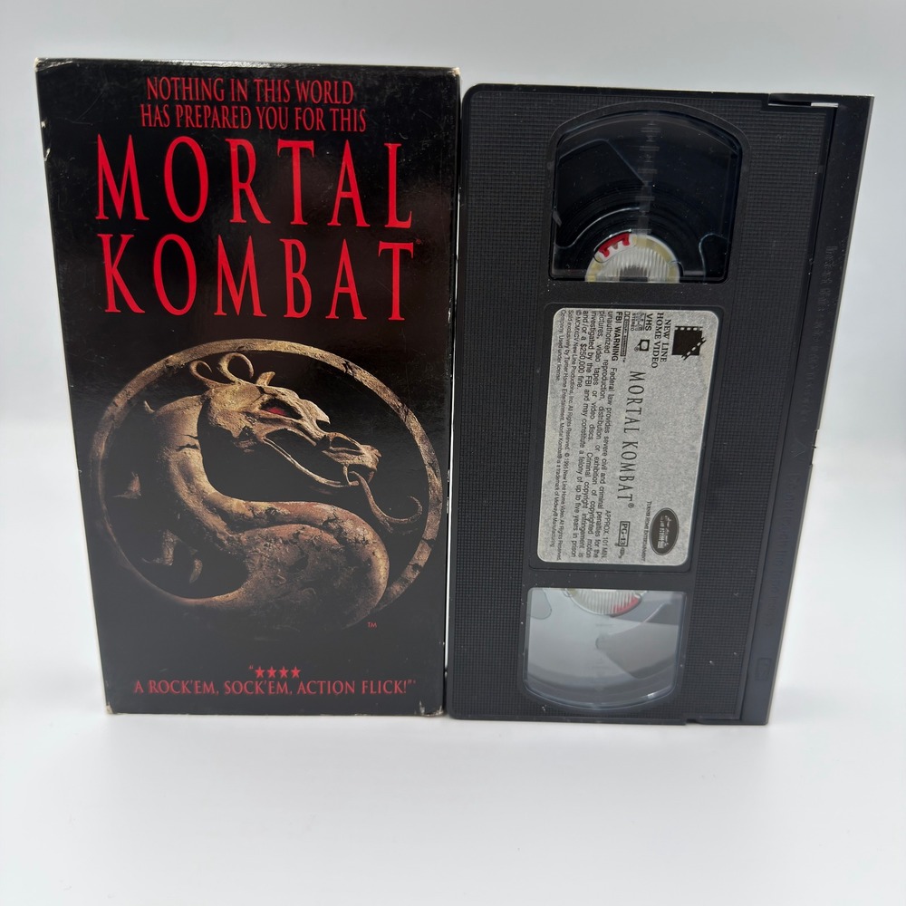 Mortal Kombat VHS 1995 New Line Home Video Action Movie Christopher Lambert VTG
